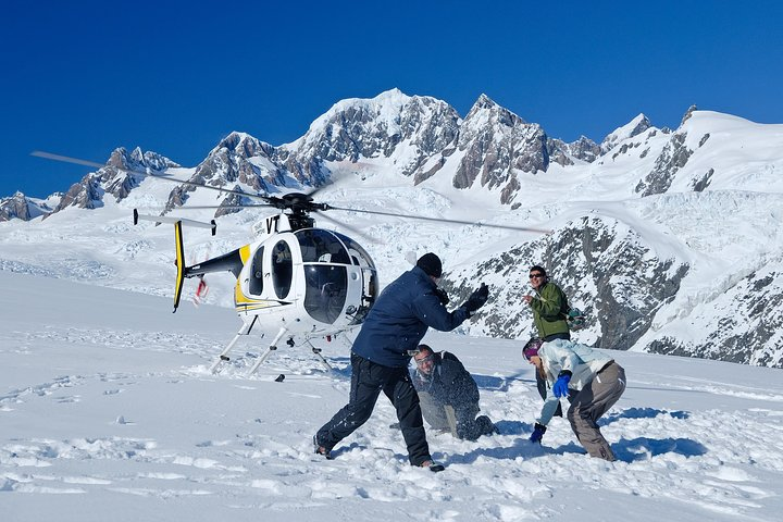 Snow landing Fox Glacier